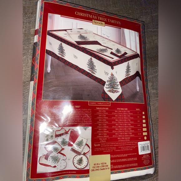Spode Christmas Tree Tartan New in Package 60” x 102” - Picture 6 of 7